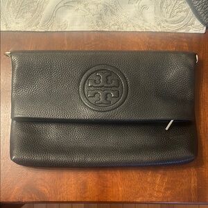Tory Burch Black Leather Clutch